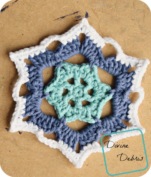 Falling Snowflake Coaster Free Crochet Pattern