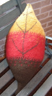 Felted Fall Leaf Pillow Free Crochet Pattern