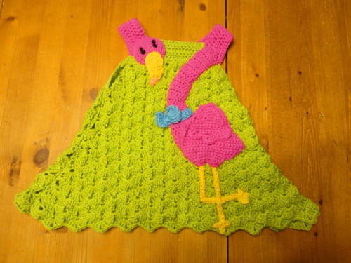 Flamingo Baby Dress Free Crochet Pattern