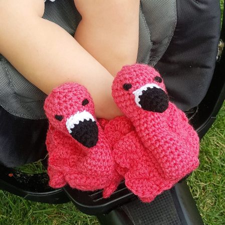 Flamingo Feet Baby Booties Free Crochet Pattern