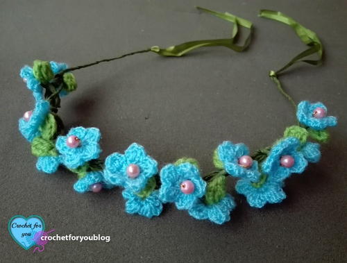 Flower Hairband Free Crochet Pattern