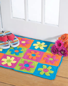 Flower Rug Free Crochet Pattern