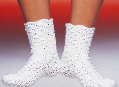 Footloose Lacy Tube Sock Free Crochet Pattern