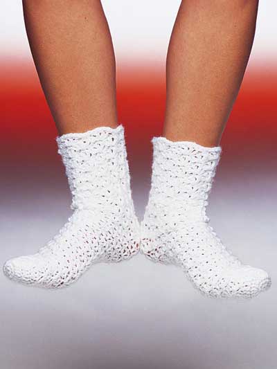 Footloose Lacy Tube Sock Free Crochet Pattern