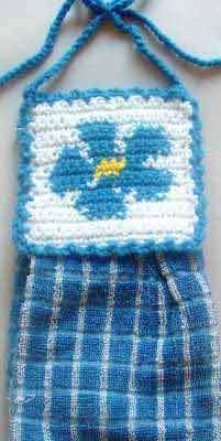 Forget Me Not Towel Topper Free Crochet Pattern
