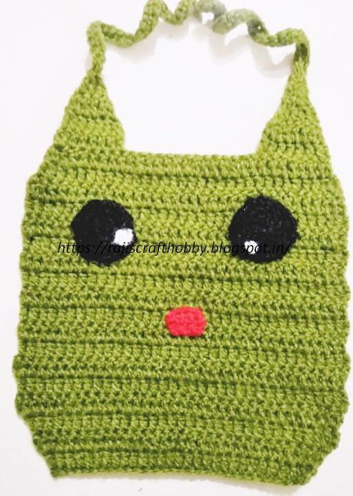 Frog Baby Bib Free Crochet Pattern