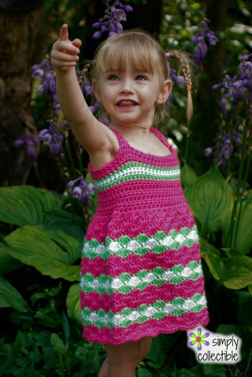 Garden Party Toddler Dress Free Crochet Pattern