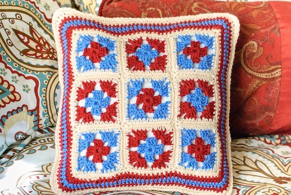 Granny Pillow Free Crochet Pattern