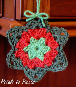 Granny Star Ornament Free Crochet Pattern