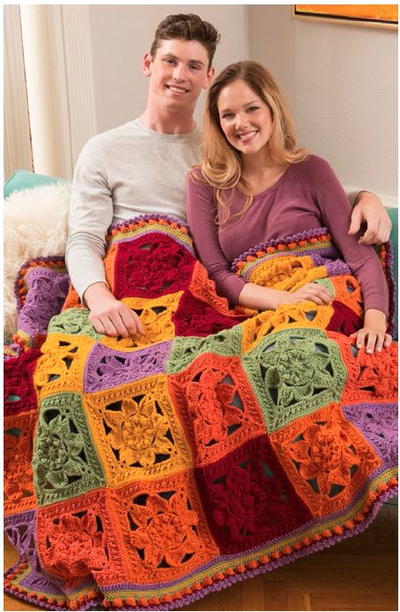 Happy Harvest Throw Free Crochet Pattern