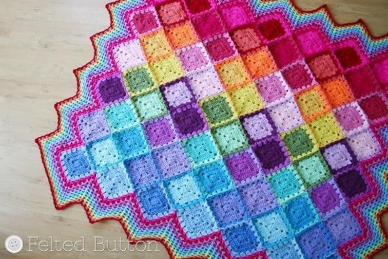 Harlequin Blanket Free Crochet Pattern