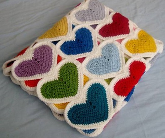 Heart Baby Blanket Free Crochet Pattern