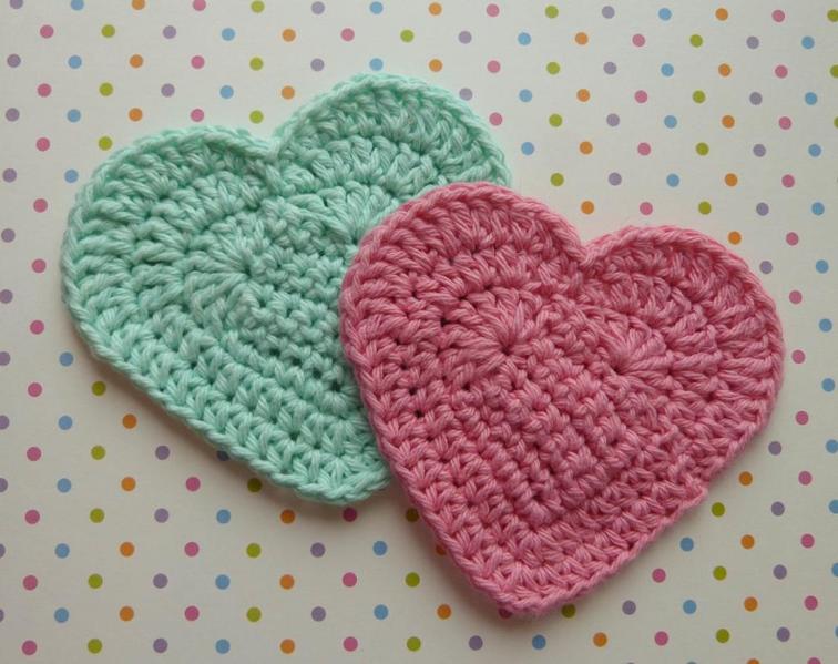 Heart Coasters Free Crochet Pattern
