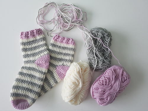 Ice Cream Socks Free Crochet Pattern