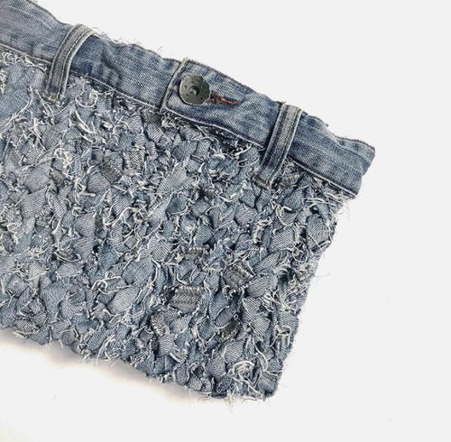 Jeans Yarn Clutch Bag Free Crochet Pattern