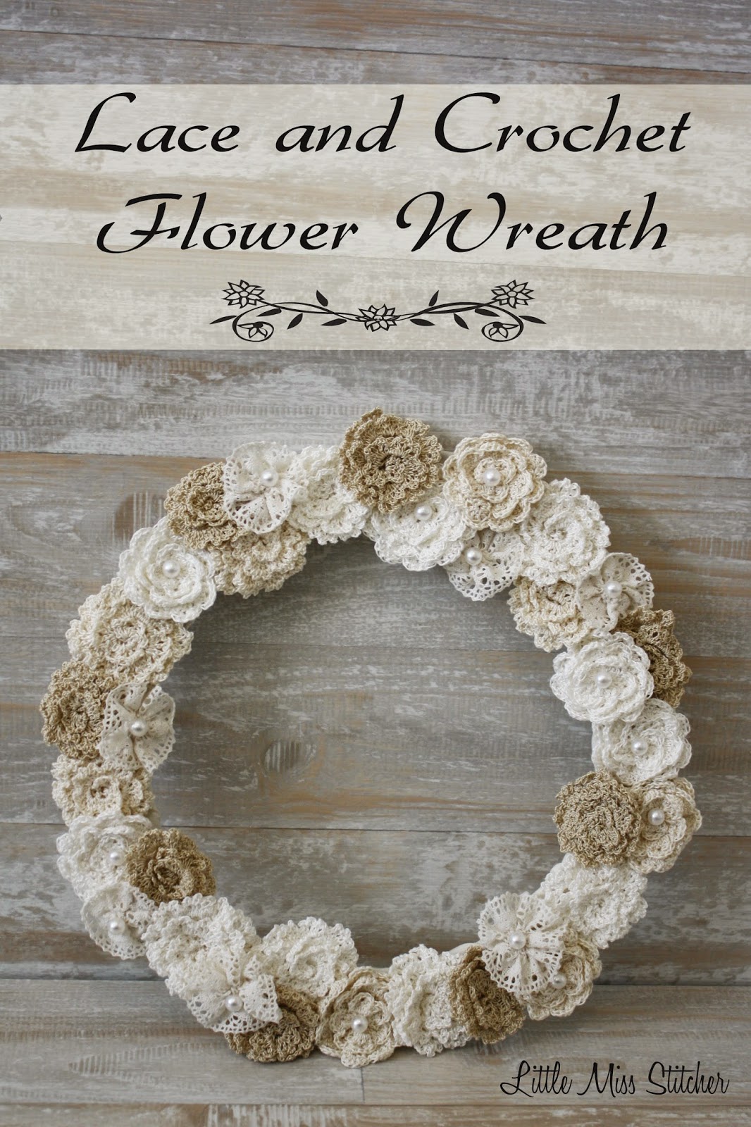 Lace Flower Wreath Free Crochet Pattern