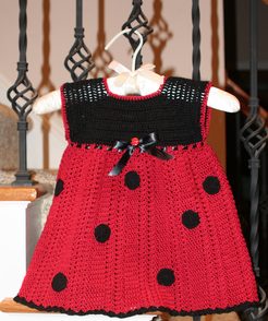 Ladybug Dress & Hat Free Crochet Pattern