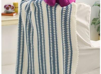 Laid Back Blue Blanket Free Crochet Pattern