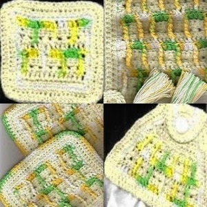 Lemon Lime Kitchen Set Free Crochet Pattern