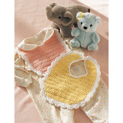 Lily Sugar Cream Baby Bib Free Crochet Pattern