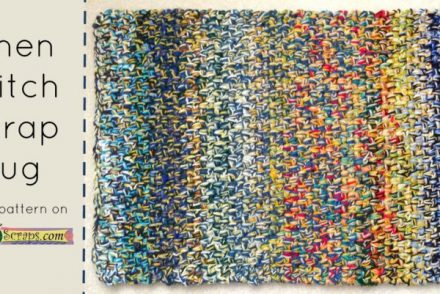 Linen Stitch Scrap Rug Free Crochet Pattern