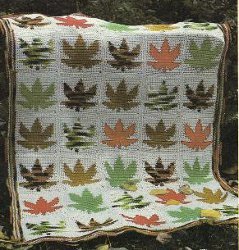 Maple Leaf Afghan Free Crochet Pattern