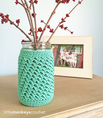 Mason Jar Crochet Cozy: Free Crochet Pattern