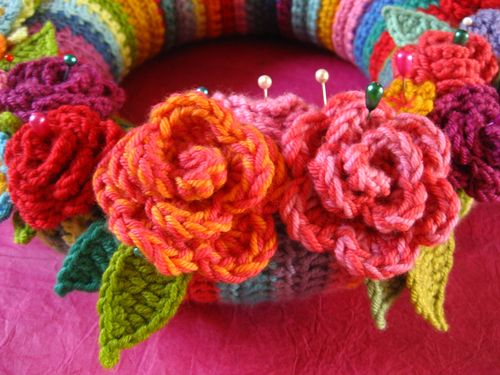 May Rose Wreath Free Crochet Pattern