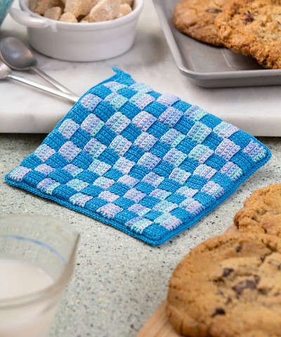 Milk & Cookies Hotpad Free Crochet Pattern