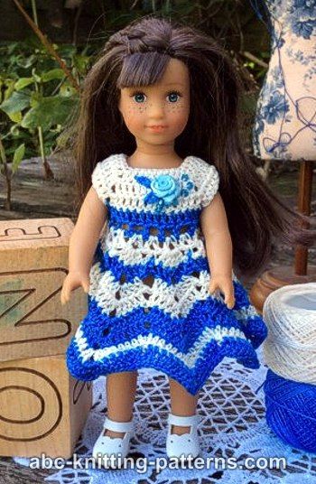 Mini Doll Chevron Dress Free Crochet Pattern