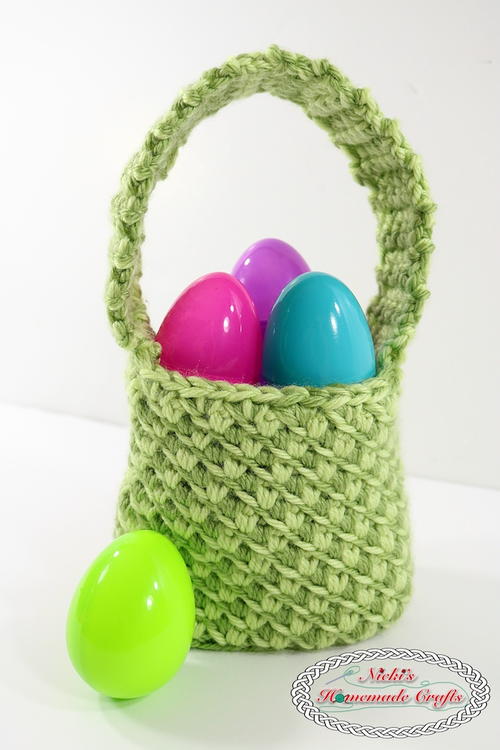 Mini Easter Basket Free Crochet Pattern
