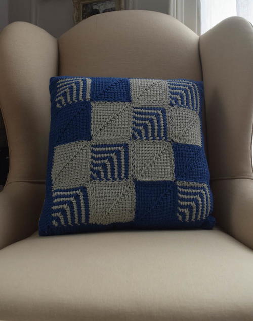Mitered Square Pillow Free Crochet Pattern