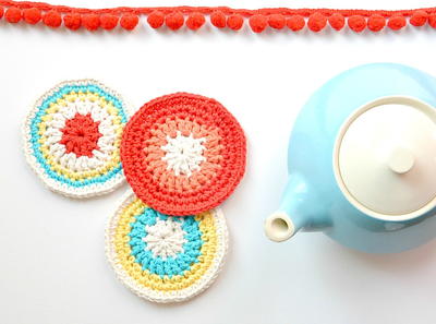 Modern Vintage Coasters Free Crochet Pattern