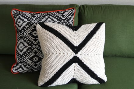 Modern X Pillow Free Crochet Pattern