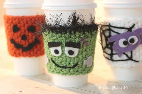 Monster Bash Cup Cozy Free Crochet Pattern