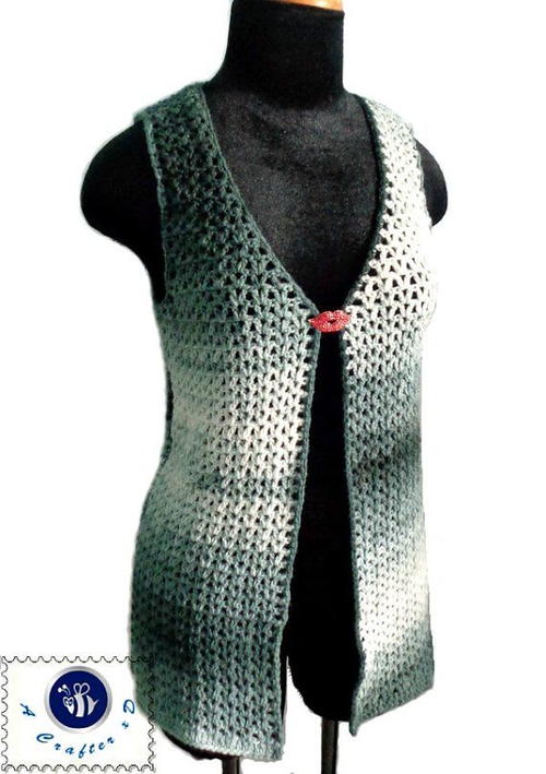 Moonlight Cardi Vest Free Crochet Pattern