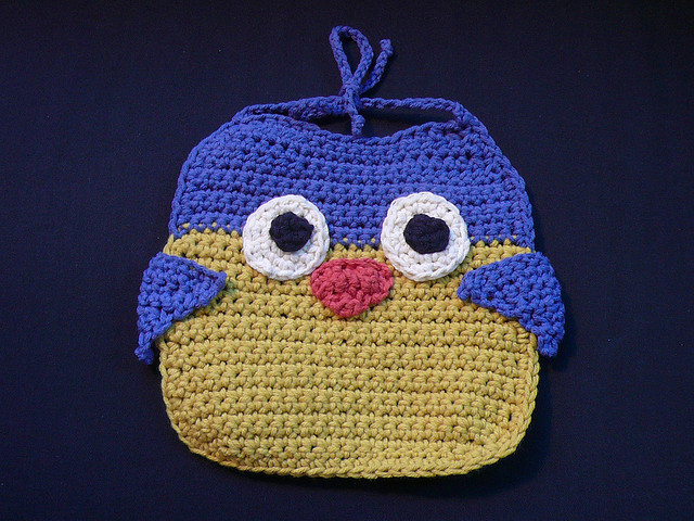 Owl Baby Bib Free Crochet Pattern