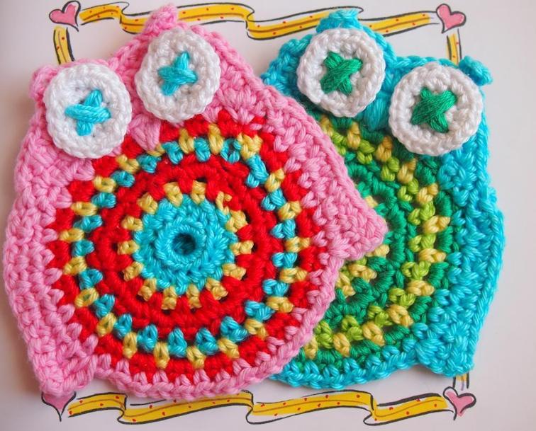 Owl Coasters Free Crochet Pattern