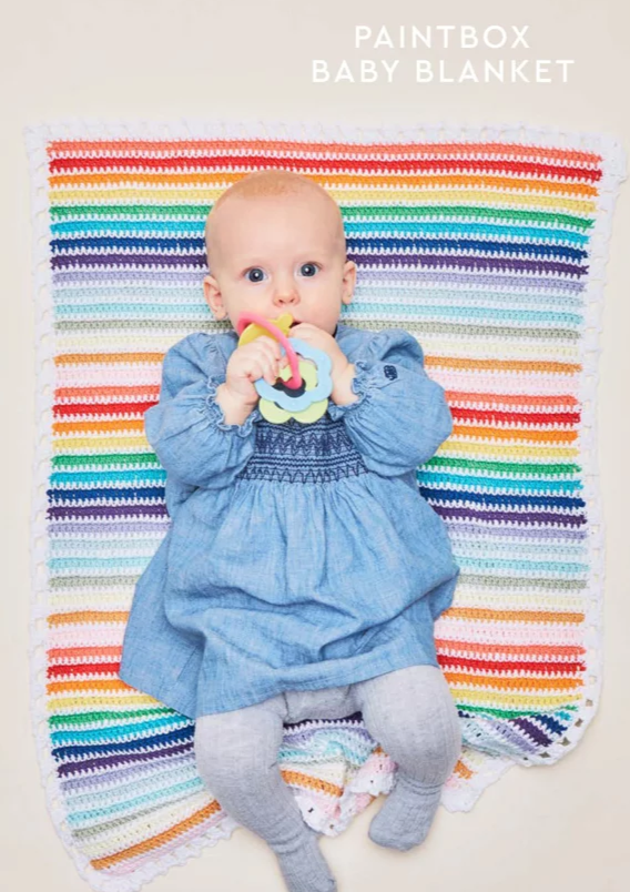 Paintbox Baby Blanket Free Crochet Pattern