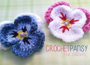 Pansy Flower Free Crochet Pattern