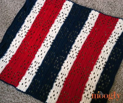 Patriotic Baby Blanket Free Crochet Pattern