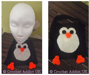 Peppy Penguin Baby Bib Free Crochet Pattern
