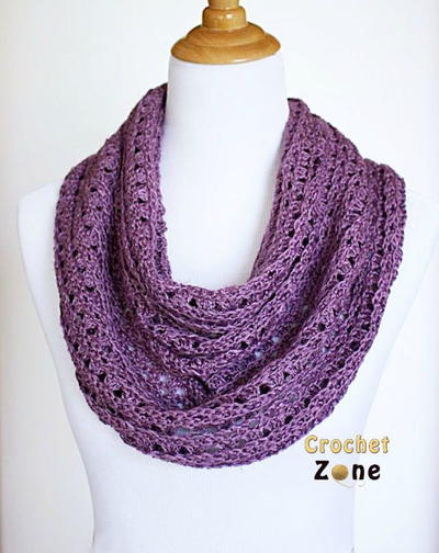Perfectly Purple Scarf Free Crochet Pattern