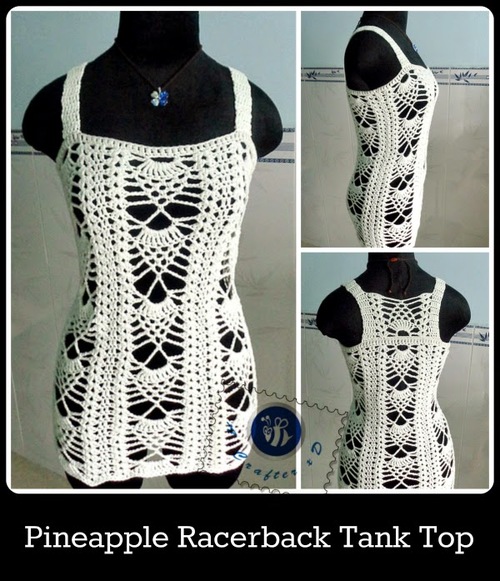 Pineapple Tank Top Free Crochet Pattern