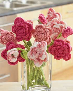 Pink Rose Bouquet Free Crochet Pattern