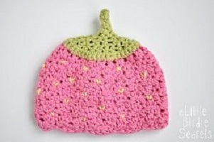 Pink Strawberry Hat Free Crochet Pattern