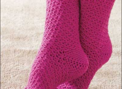 Pink Taffy Socks Free Crochet Pattern