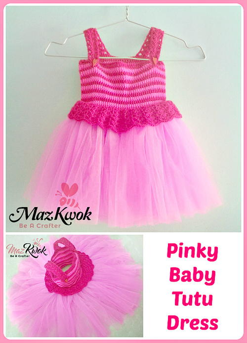 Pinky Baby Tutu Dress Free Crochet Pattern