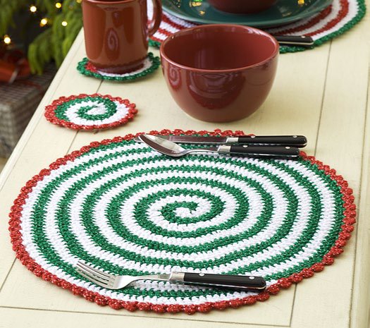 Pinwheel Placemat Free Crochet Pattern