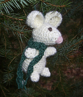 Pip the Mouse Christmas Ornament Free Crochet Pattern